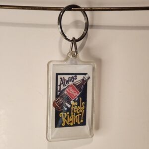 3 1/2” Vintage 1990s Classic Coca Cola “Always Feels Right” Keychain